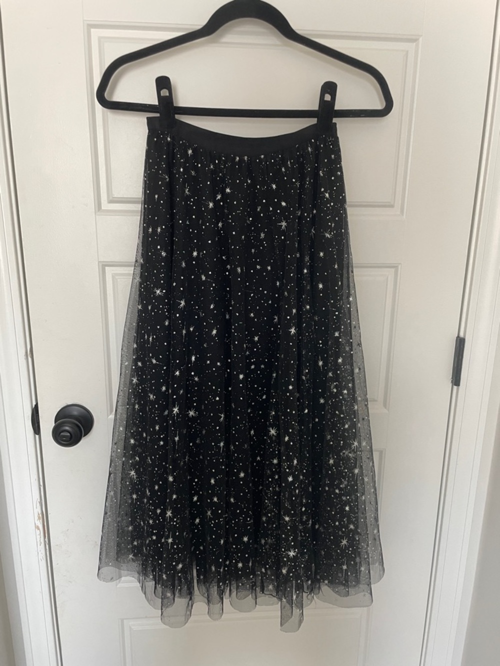 Star Spangled Tulle Skirt Celestial Fairy Boho whimsy Goth Witchy Small